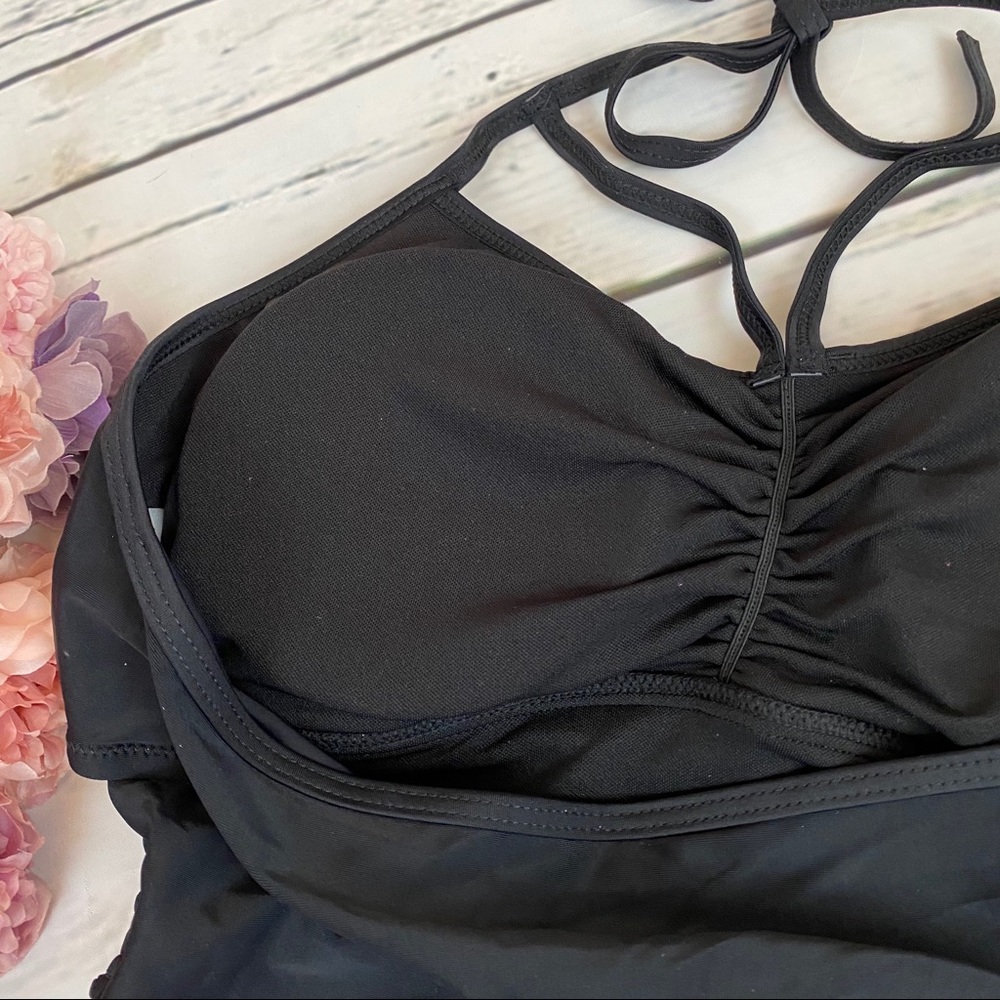 Sexy Plus Size Laced Up Bandage Push Up Swimsuit - Picture 14 of 16
